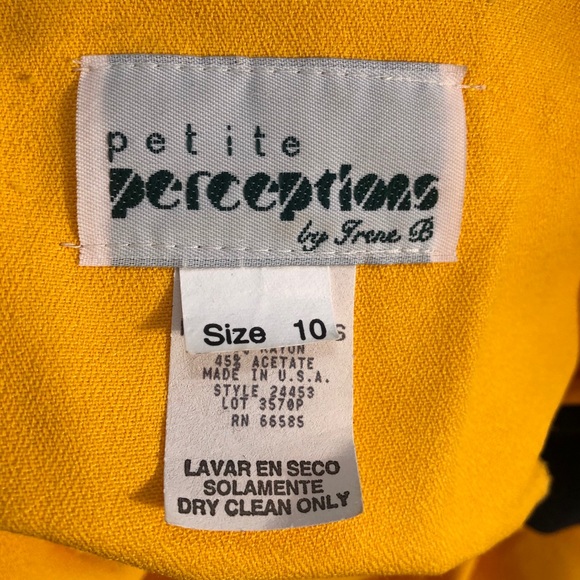 Vintage Perceptions Yellow & Black Button Down 10 - Picture 8 of 8